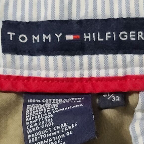 Tommy Hilfiger Mens Khaki Pants Beige Size 31X30 100% Cotton Zip Button Pockets - Picture 5 of 12